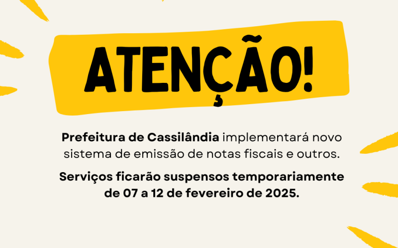 Prefeitura de Cassilândia implementará novo sistema de emissão de notas fiscais e outros. 